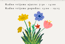 Raspored rada stručne službe za travanj