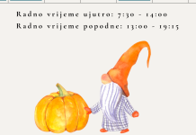 Raspored rada stručne službe za listopad